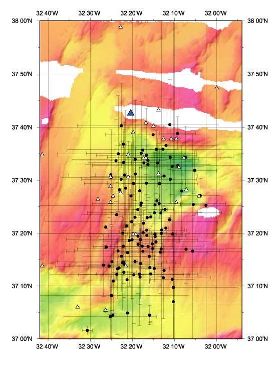 earthquake diagram epicenter. Epicenter map of the 2001