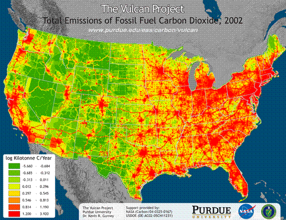 Total Fossil Fuel Emissions of USA 