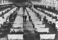 Influenza patients during the 1918 flu pandemic in Iowa. [Credit: Office of the Public Health Service Historian] from http://1918.pandemicflu.gov/documents_media/06.htm