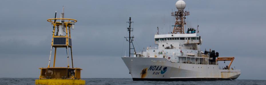 NOAA Ship Ronald H. Brown with Buoy