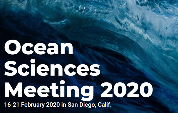 Ocean Sciences Meeting Banner with Wave Background