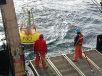 photo of a EcoFOCI mooring deployment