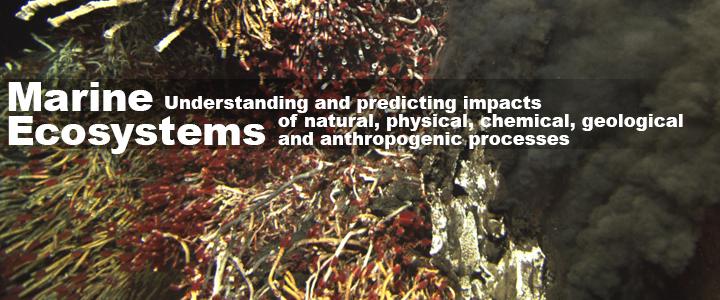 Banner image text: "Ecosystems: Understanding and predicting impacts of natural, physical, chemical, geological and anthropogenic processes"