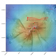 Bathymetric map of Ahyi Seamount