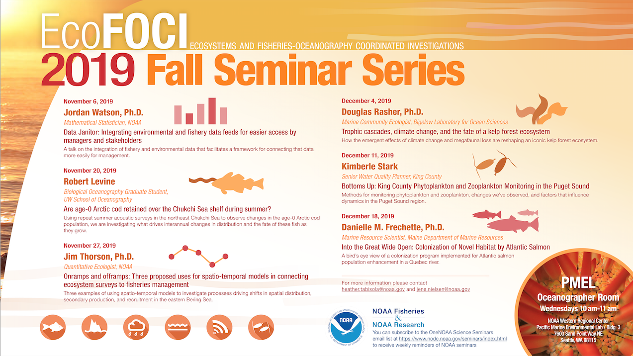 EcoFOCI Fall 2019 Seminar Series EcoFOCI Fall 2019 Seminar Series